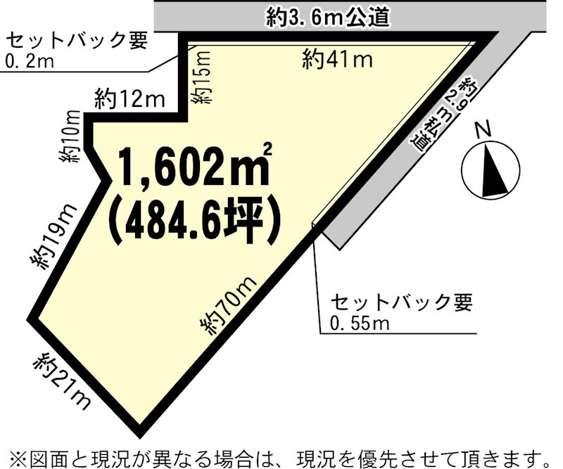 取手市野々井36番1他1筆 間取図・土地図