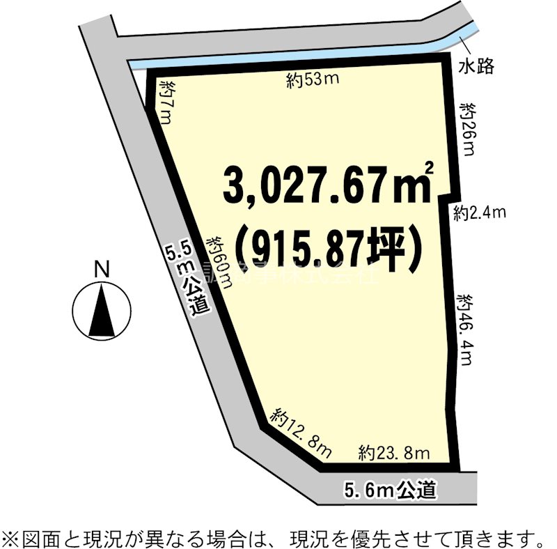 龍ヶ崎市八代町　事業用地 間取図・土地図