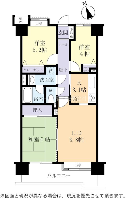 キャッスル土浦 間取図・土地図