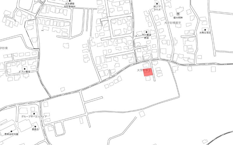 1213　八戸市大字妙字水上　中古住宅 現地案内図