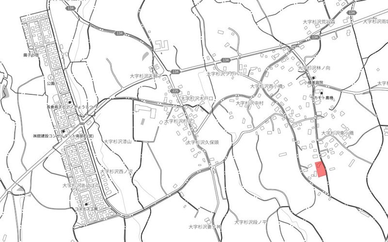 1777　三戸郡南部町大字杉沢字西小橋　中古住宅 現地案内図