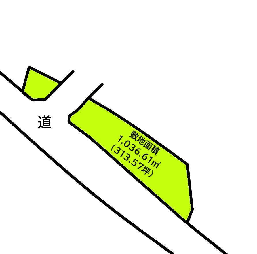 2078　上北郡東北町大字大浦字家ノ裏　土地 間取図・土地図