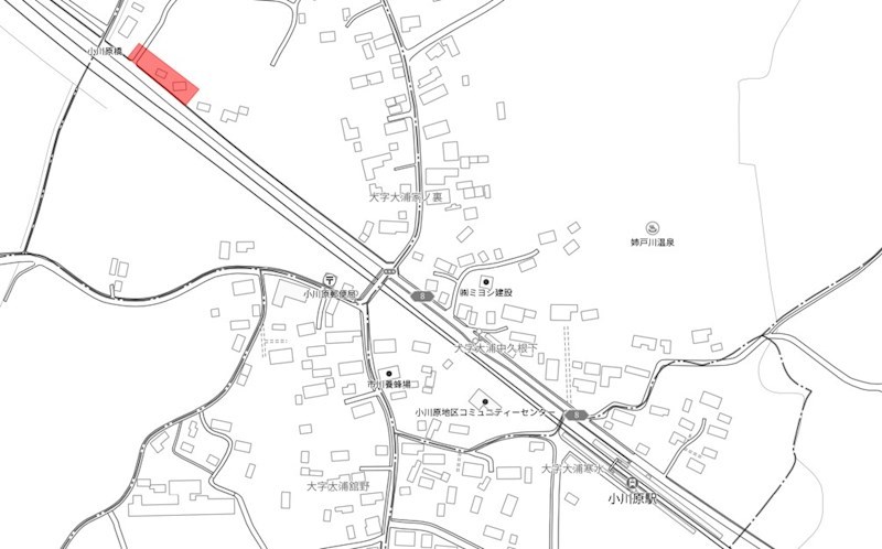 2078　上北郡東北町大字大浦字家ノ裏　土地 現地案内図