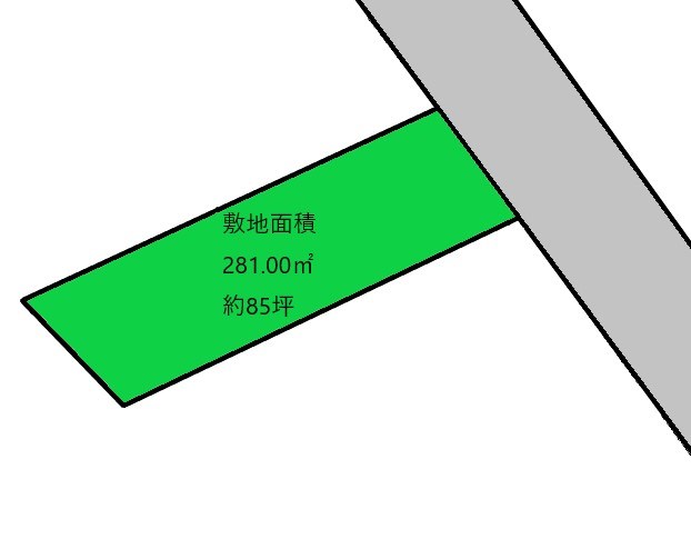 2097　八戸市大字市川町字長者久保　土地 間取図・土地図