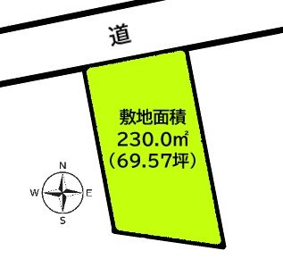 2133　八戸市大字市川町字南大谷地　土地 間取図・土地図