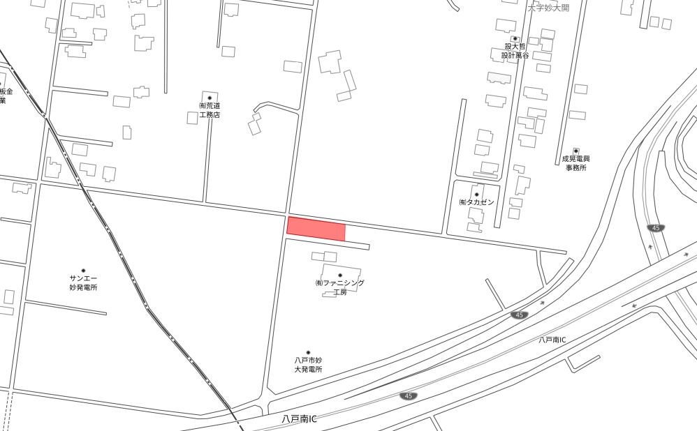 2198　青森県八戸市大字妙字大開　土地 現地案内図