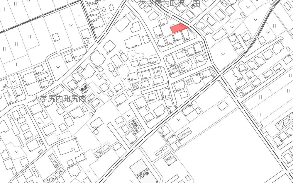 2205　青森県八戸市大字尻内町字尻内　土地 現地案内図