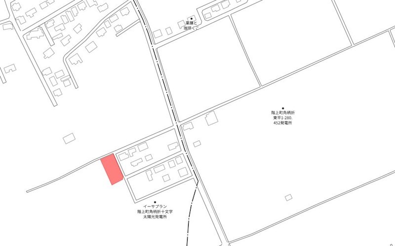2212　青森県三戸郡階上町大字角柄折字十文字　土地 現地案内図
