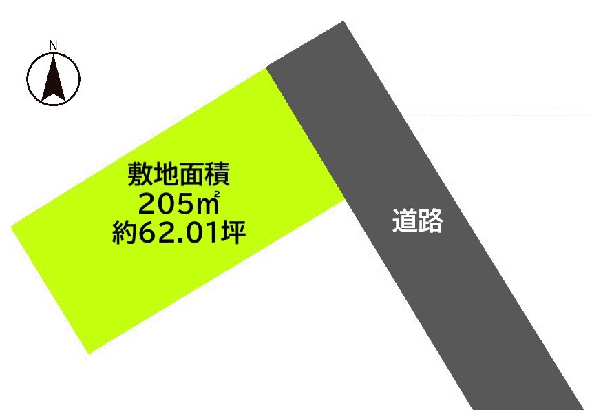 2227八戸市大字大久保字町畑西ノ平 間取図・土地図