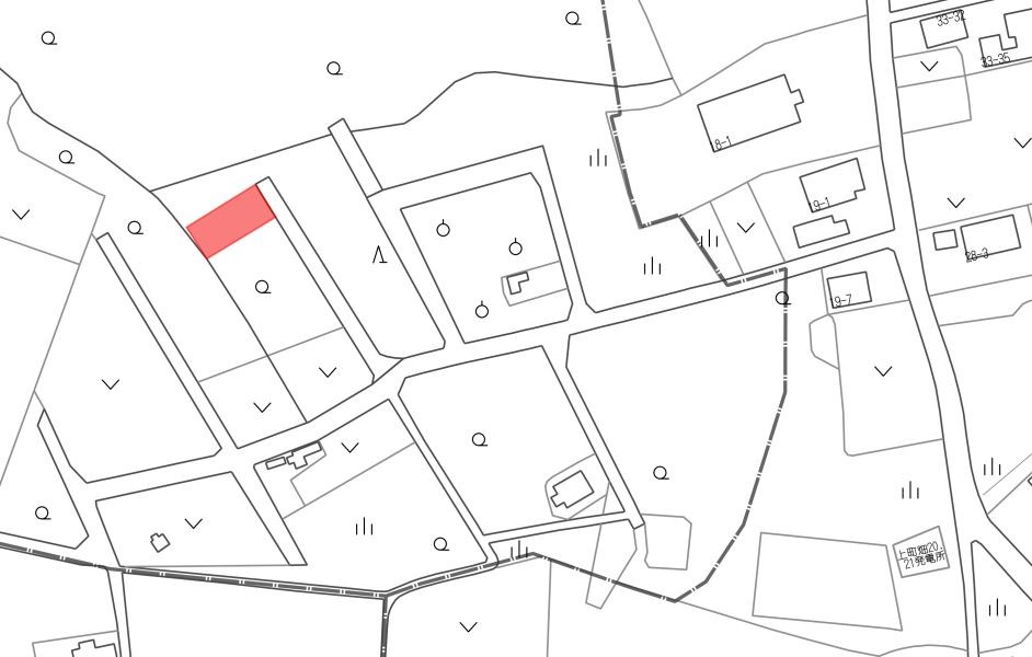 2227八戸市大字大久保字町畑西ノ平 現地案内図