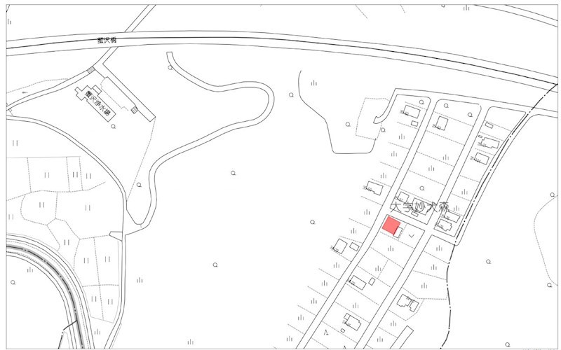 2241　青森県八戸市大字妙字犬森　土地 現地案内図