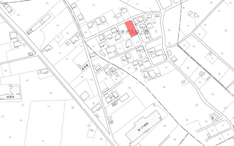 2281　八戸市大字大久保字上面　土地 現地案内図