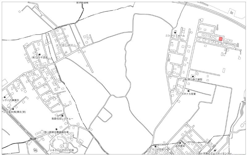 2284　階上町大字道仏字横沢山　土地 現地案内図