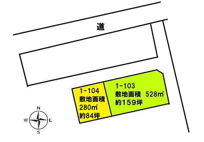 2286　階上町大字道仏字町道端　土地 間取図・土地図