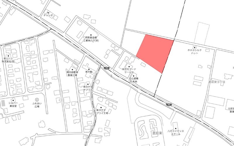 2295　三戸郡階上町蒼前東1丁目　土地 現地案内図