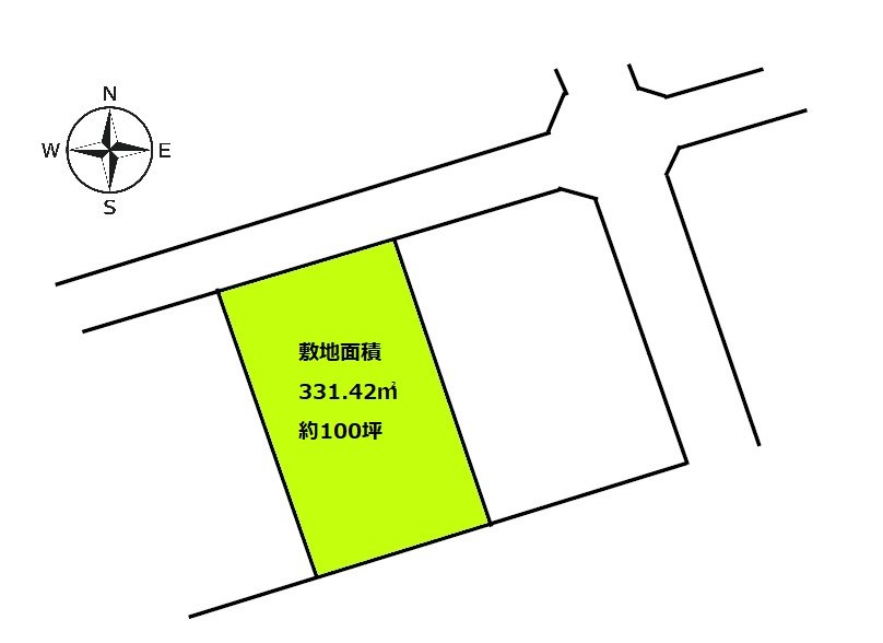 2307　八戸市大字大久保字上面　土地 間取図・土地図