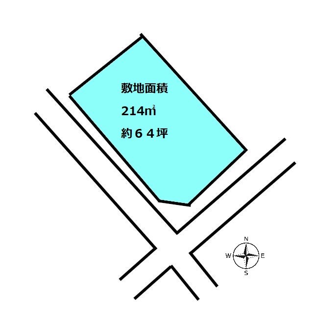 2332　三戸郡階上町蒼前西2丁目　土地 間取図・土地図