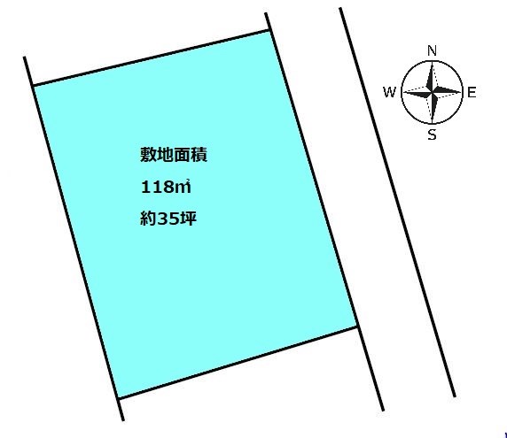 2364　八戸市大字市川町字桔梗野　土地 間取図・土地図