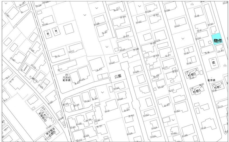 2364　八戸市大字市川町字桔梗野　土地 現地案内図