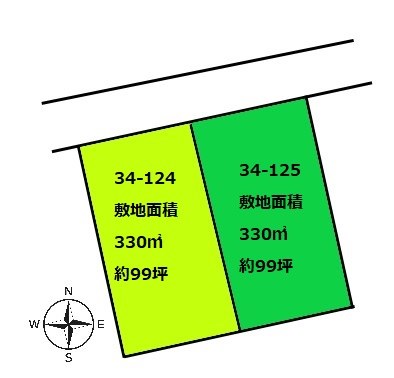 2466　三沢市六川目8丁目　土地 土地図＋建物プラン例