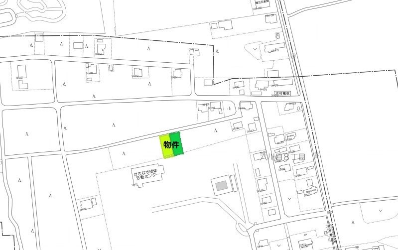 2466　三沢市六川目8丁目　土地 現地案内図