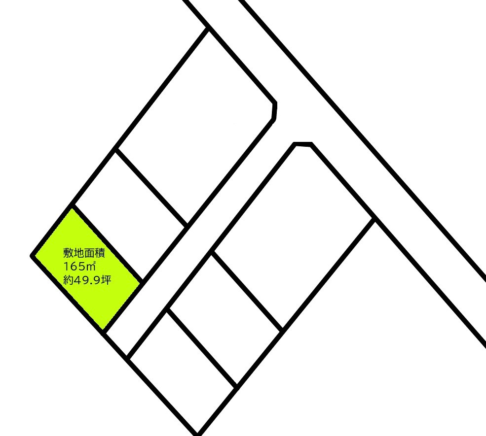 2493　上北郡六戸町大字犬落瀬字下久保 間取図・土地図