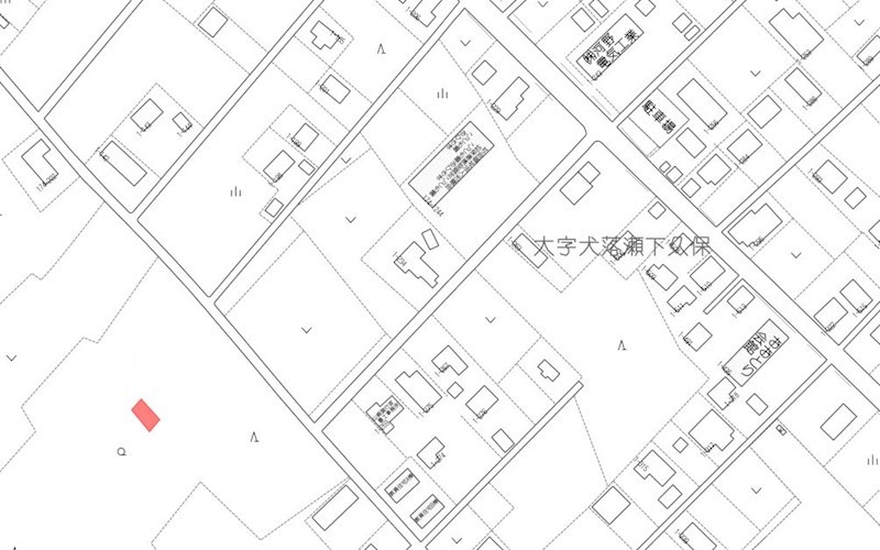2493　上北郡六戸町大字犬落瀬字下久保 現地案内図