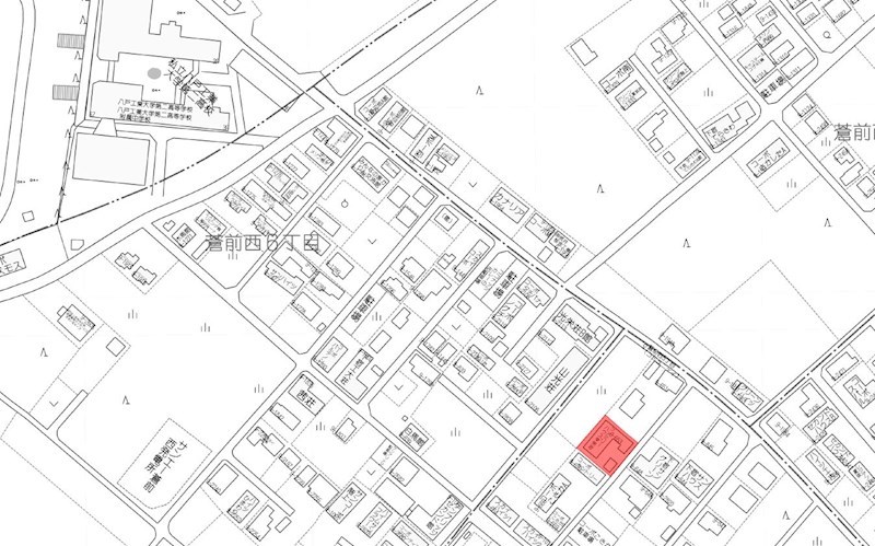 5283　三戸郡階上町蒼前西5丁目　中古住宅（下宿） 現地案内図