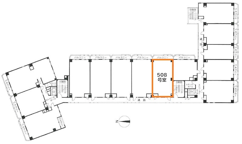 5507　ホワイトレジデンス八戸　508号 間取図・土地図