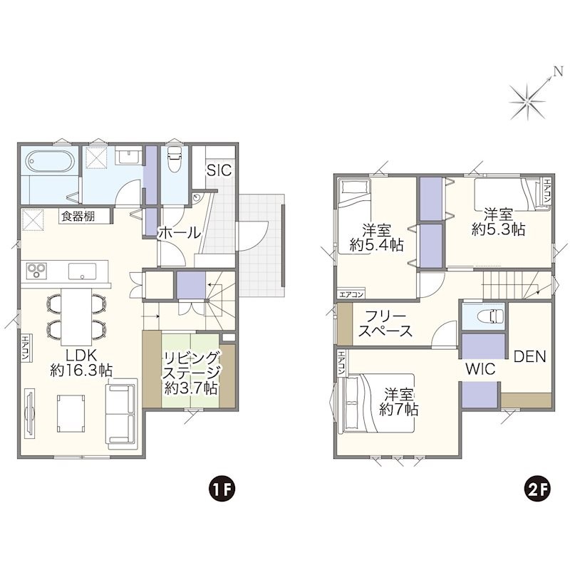 5535　サンシティ沼館No.2　建売住宅 間取図・土地図