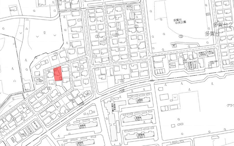2573　八戸市多賀台2丁目　土地※ただ今商談中です 現地案内図
