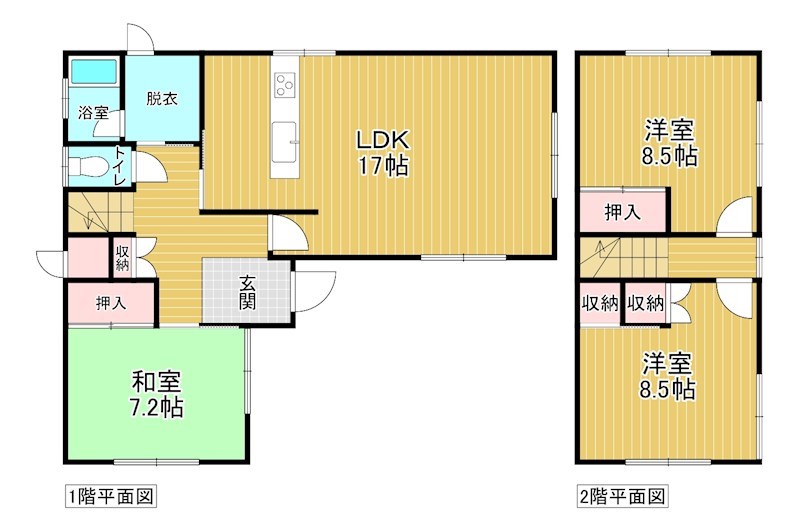 5569　三戸郡階上町蒼前西1丁目　リノベーション住宅 間取図・土地図