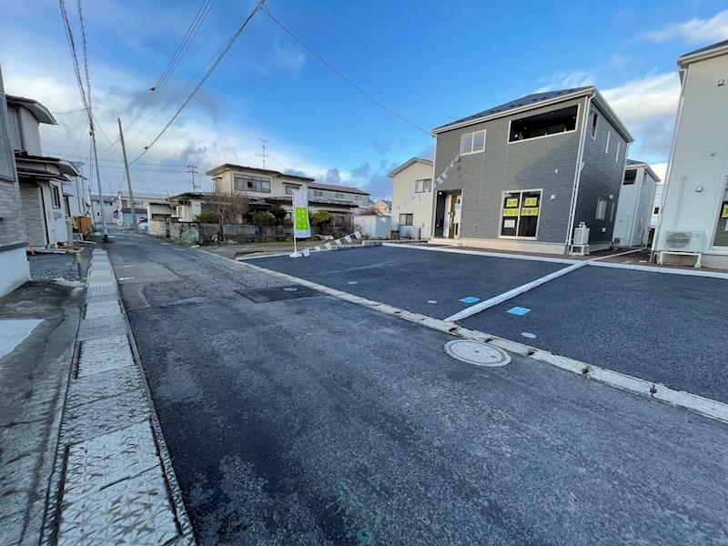 5599　クレイドルガーデン八戸市江陽第8　新築分譲住宅　4号棟 現地写真（前面道路含む現地写真）