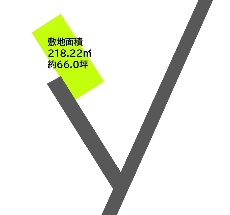 2585　八戸市大字長苗代字元木　土地 間取図・土地図