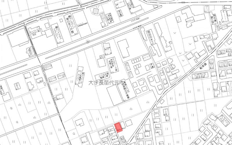 2585　八戸市大字長苗代字元木　土地 現地案内図