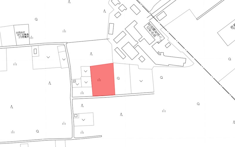 2586　八戸市大字大久保字大山　土地 現地案内図