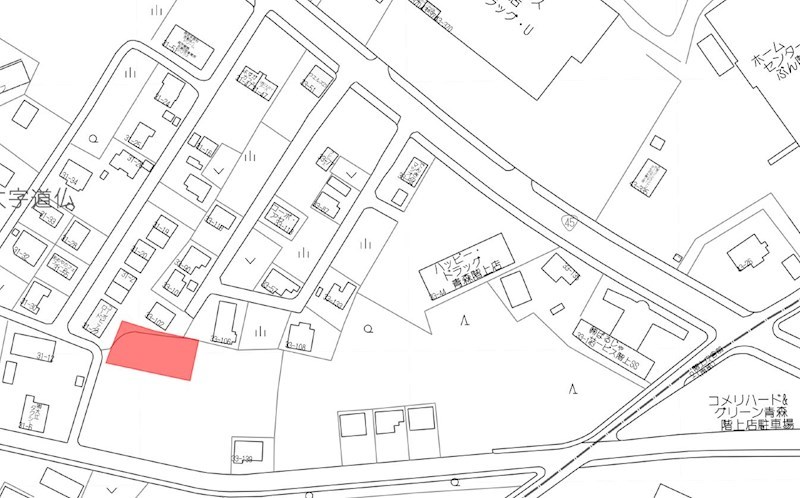 2591　三戸郡階上町大字道仏字耳ケ吠　土地 現地案内図