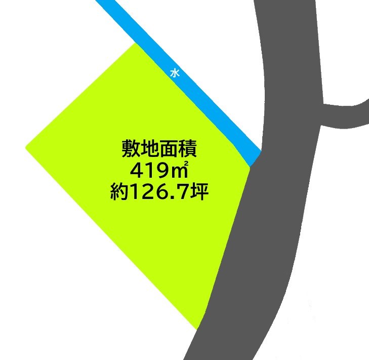 2592　三戸郡南部町大字斗賀字村前　土地 間取図・土地図
