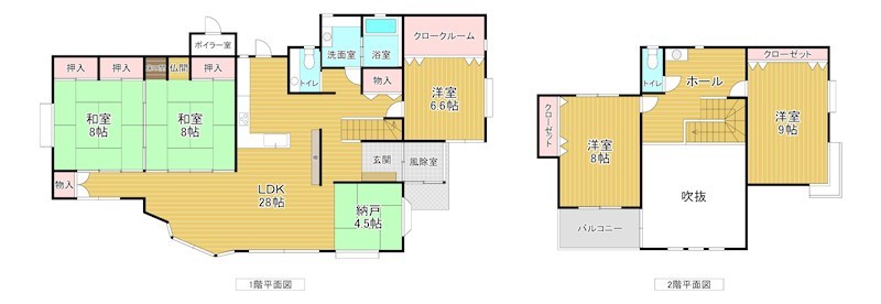5635　上北郡おいらせ町新敷　中古住宅 間取図・土地図