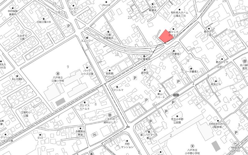 2602　八戸市江陽5丁目⑤　土地 現地案内図