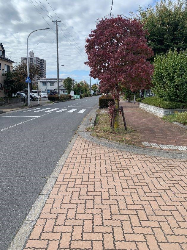 2610　八戸市江陽5丁目⑨　土地 現地写真（前面道路含む現地写真）