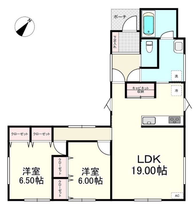 5675　八戸市長苗代内舟渡・C棟　建売住宅 間取図・土地図