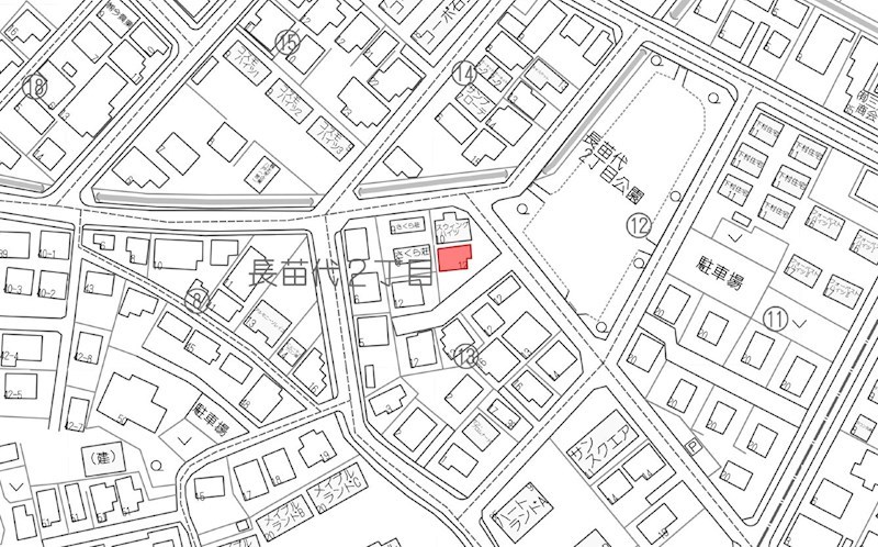 5680　八戸長苗代2丁目　中古住宅 現地案内図