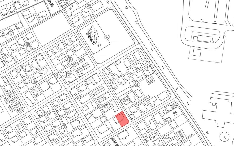 2627　八戸市松ケ丘・B　土地※ただ今商談中です 現地案内図