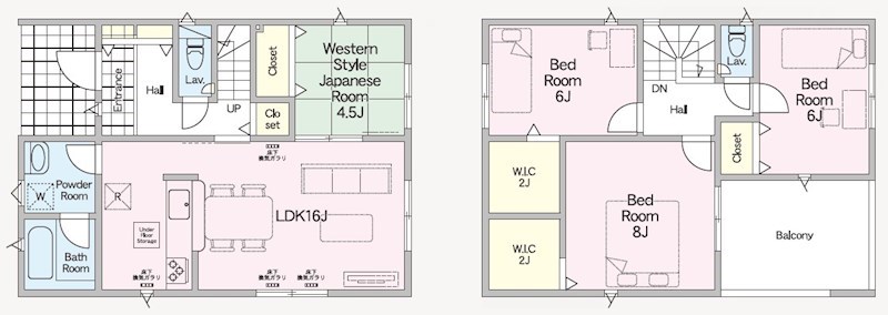 5688　クレイドルガーデン八戸市長苗代第12　新築分譲住宅　1号棟 間取図・土地図