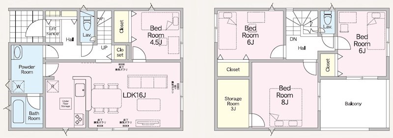 5689　クレイドルガーデン八戸市長苗代第12　新築分譲住宅　2号棟 間取図・土地図