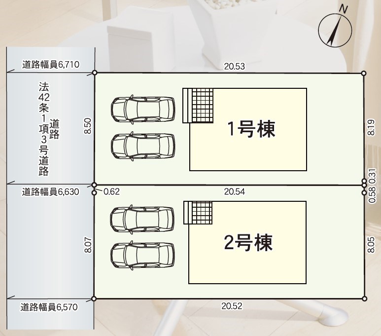 5689　クレイドルガーデン八戸市長苗代第12　新築分譲住宅　2号棟 区画図