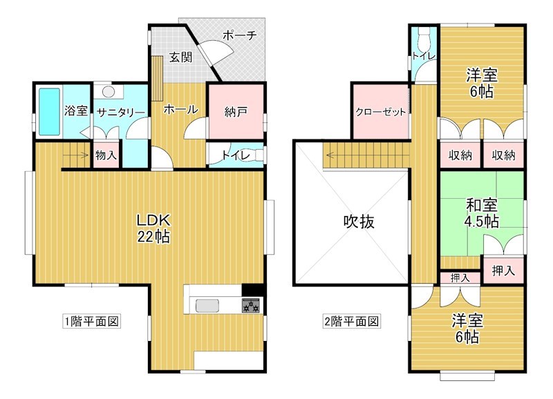 5701　八戸市大字市川町字桔梗野　中古住宅※ただ今商談中です 間取図・土地図
