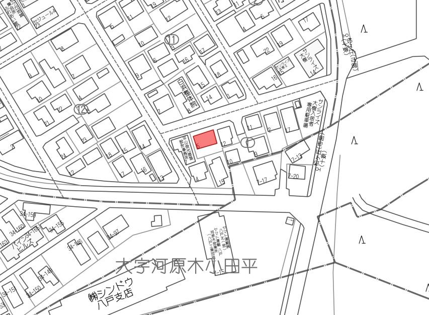 5702　八戸市松ヶ丘　中古住宅 現地案内図