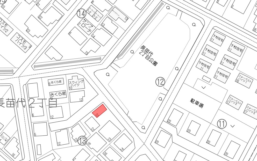 5708　八戸市長苗代2丁目　中古住宅 現地案内図